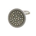 Round Crystal Cuff Links
