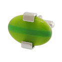Green Cats Eye Cufflinks
