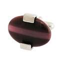 Purple Cats Eye Cufflinks