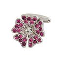 Flower Swarovski Crystal Cufflinks