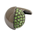 Green Crystal Cufflinks