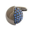 Blue Half Moon Cyrstal Cuff Links