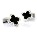 Sterling Cloverleaf Cuff Links