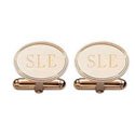 Gold Ringed Engraved Cufflinks