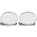 Silver Ringed Oval Engraved Cufflinks