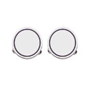 Blue Border Round Cufflinks
