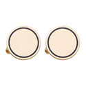Blue Border Round Cufflinks