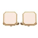 Gold Square Engraveable Cufflinks
