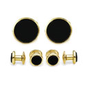 Onyx & Gold Stud Set