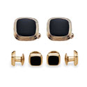 Black Stepped Border Stud Set