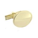 14 Karat Gold Bordered Engraved Cuff Links
