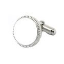 Sterling Silver Beaded Engraved Cufflinks