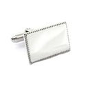 Sterling Beaded Envelope Engraved Cufflinks