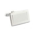 Sterling Horizontal Engraved Cufflinks