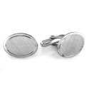 Sterling Two-Toned Oval Cufflinks