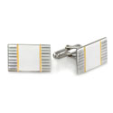 Sterling & Gold Engravable Cufflinks