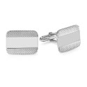 Textured Sterling Engravable Cufflinks