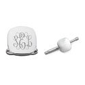 Sterling Cushion Engravable Stud Set