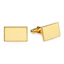 Vermeil Beaded Edge Cufflinks