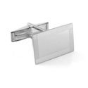 White Gold Picture Frame Engraved Cufflinks