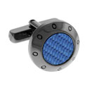 Blue Techno Carbon Cufflinks