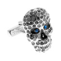 Blue Crystal Skull Cufflinks