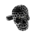 Black Crystal Skull Cufflinks