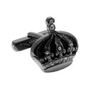 Black Crystal Crown Cufflinks