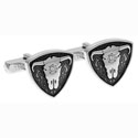 Grey Bull Shield Cufflinks