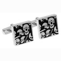 Black and White Skull Cufflinks