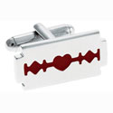 Razor Blade Heart Cufflinks