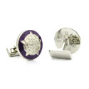 Tudor Rose Silver Cufflinks