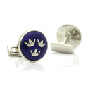 Tre Kronor Silver Cufflinks