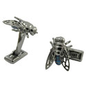Blue Fly Cuff Links