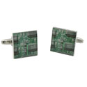 Green Circuit Board Cufflinks