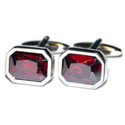 Large Red Crystal Cufflinks
