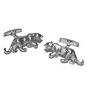 Silver Leopard Cufflinks