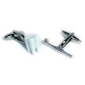 Tooth & Dentist Mirror Cufflinks