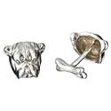 Sterling Bulldog & Bone Cufflinks