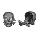 Black Rhodium  Skull Cufflinks