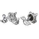 Sterling Rhino & Bird Cufflinks