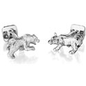 Sterling Bear & Bull Cufflinks