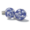 Blue & White Cloud Murano Glass Cufflinks