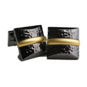 Rippled Polished Hematite Cufflinks
