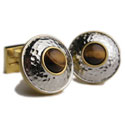 Rounded Tiger Eye Cufflinks