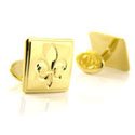 Vermeil Fleur De Lis Cufflinks