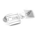 Rectangle Diamond Cuff Links