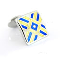 Blue and Yellow Pyramid Cufflinks