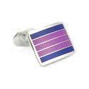 Blue & Violet Stripe Cufflinks