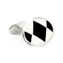 Oval Diamond Pattern Cufflinks